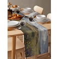 thumbnail image 3 of Spring Floral Burlap Cotton Table Runner 13x60 Inches Long, Modern Oil Painting Farmhouse Farmhouse Table Runners, Outdoor Dining Tablecloths Decor for Baby Shower/Party/Wedding, 3 of 6