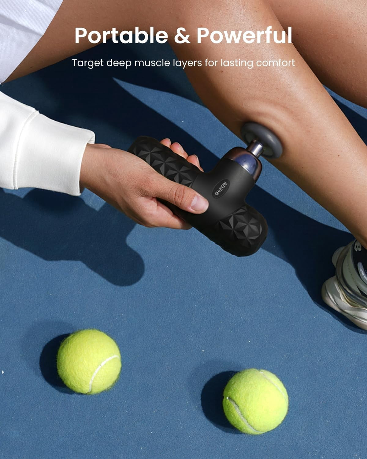 RENPHO Mini Massage Gun with Heat, Handheld Massager Deep Tissue for Pain Relief, FSA HSA Eligible, Gift for Mom Dad Women Men, Portable Travel, Black