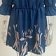 thumbnail image 4 of Vestido casual con estampado floral y hombros descubiertos, manga trompeta, para mujer, XL, 4 of 6