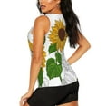thumbnail image 3 of KLL Plump Sunflower And Sketch Print Womens Tank Top Sleeveless Workout Tops Athletic Running Shirts Yoga Gym Clothes-Small, 3 of 7