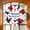 A, variant on 4th of July Patriotic Party Decorations Set, USA Flag Hanging Swirls & Happy 4th of July Banner for Independence Day Supplies