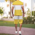 thumbnail image 4 of Vedolay Matching Short Sets For Men Men's Short Sets 2 Piece Summer Tracksuit Short Shirt and Shorts Set Casual Sport Suits,Light Blue L, 4 of 5