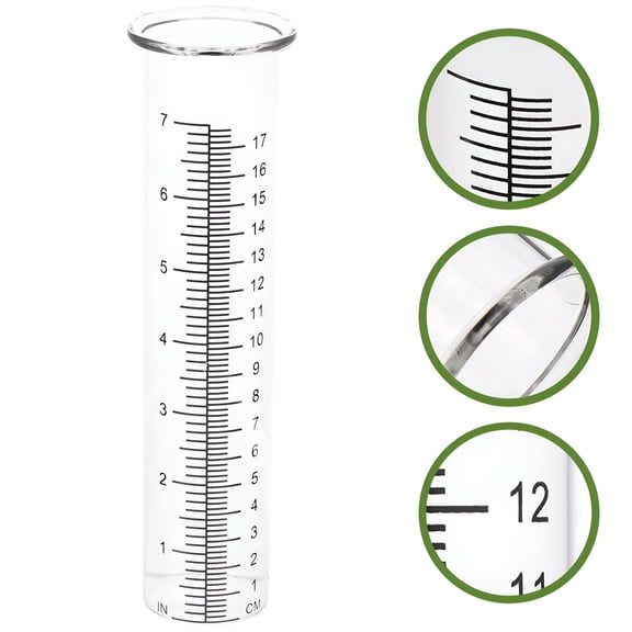 GJX Set of 2 Professional Glass Rain Gauge Tubes Practical for Measuring Rainfall