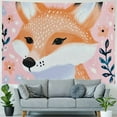 thumbnail image 4 of Autua Fox Flowers Tapestry Wall Hanging Unique Style Graphic Tapestries Home Decor for Living Room Bedroom Farmhouse Dorm 4 Sizes Available 50x40inch, 4 of 6