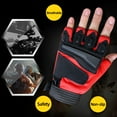 thumbnail image 3 of comerut 1 Pair Strong Grip Adjustable Hook Loop Fasteners Fabric Training Gloves Half Finger Wrist Wraps Support Men Cycling Gloves for Gym, 3 of 8