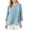Light Blue, variant on Stamzod 3/4 Length Sleeve Womens Tunic Tops Flowy Loose Fit Blouses Dressy Casual Crew Neck Shirts Summer Outfits Light Blue M
