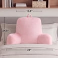 thumbnail image 2 of The Sheet Lab Pink Plush Backrest Pillow 29 x 24.5 x 10.5 Inches, 2 of 9