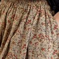 thumbnail image 6 of Beige Juniors Floral Print Loose Fit Faux Gauze Linen Skirt for Women Maxi Long Midi Knee High Lounge Boho Ruched with Slit 2025 Soft Comfy Clothes Trendy XL, 6 of 9