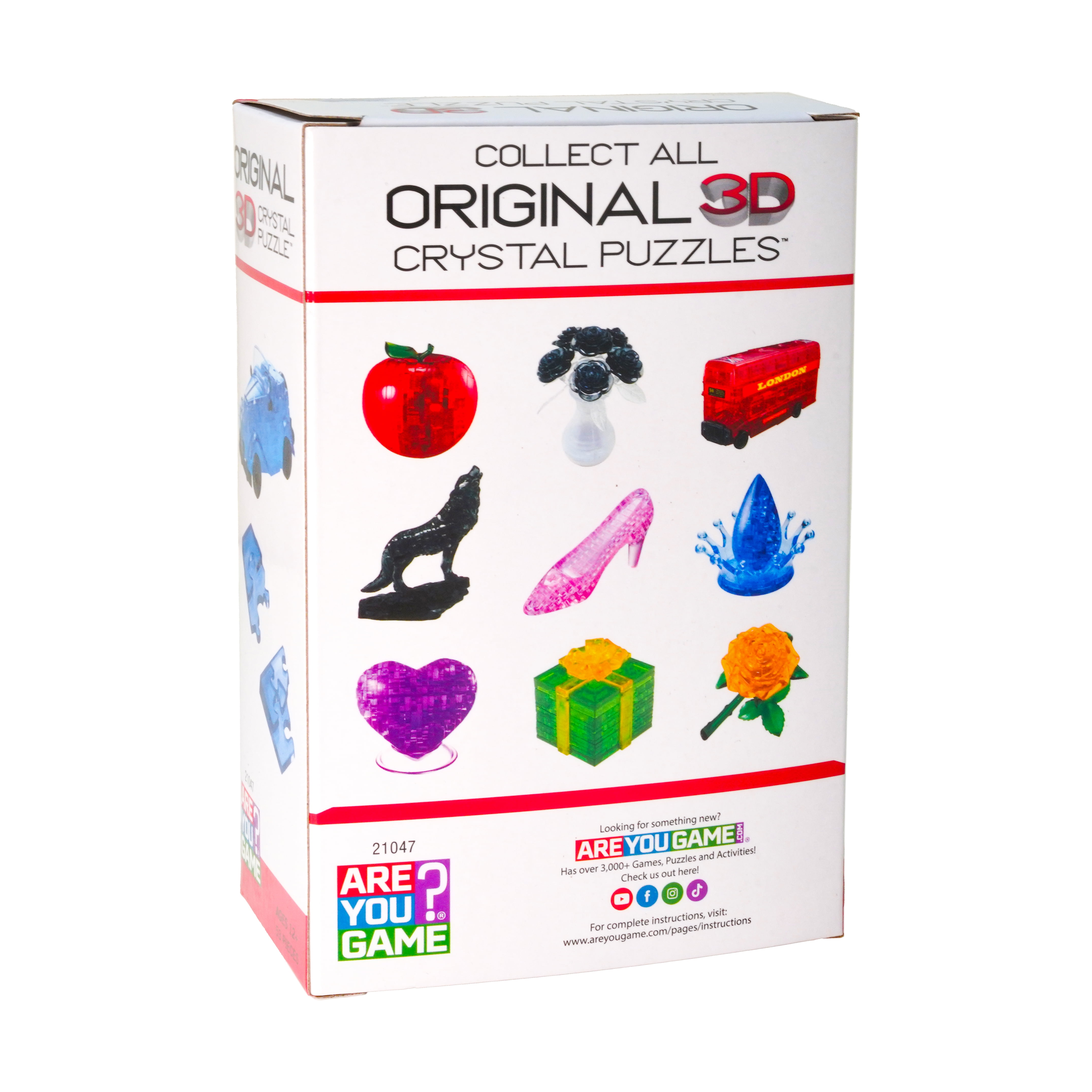 AreYouGame.com 3D Crystal Puzzle - Classic Car (Blue): 53 Pcs