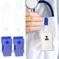 thumbnail image 2 of 100 clips para credenciales con correas transparentes para tarjetas de identificación, pequeños porta credenciales, clips de plástico para credenciales, 2 of 8