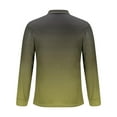 thumbnail image 4 of HOOMEUMY Men's Long Sleeve Gradient Ombre Golf Shirt Half Zip T-Shirt Comfortable Breathable Sport Shirts Tops Summer Ombre Gradient e_Army Green L, 4 of 5