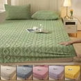 thumbnail image 3 of AIGIA Elastic Bed Sheets Bed Cover All-Inclusive Non-Slip Soft Bed Sheets Quilted Velvet Fitted Plush Shaggy Bed Mattress, 3 of 11