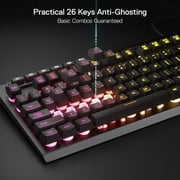 Redragon K513 RGB Membrane Gaming Keyboard, Standard 104 Keys Linear Wired Mechanical-Feel Keyboard