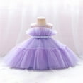 thumbnail image 2 of Girl Sleeveless  Neck Ruffled Princess A-Lined High Waist Dress, 2 of 9