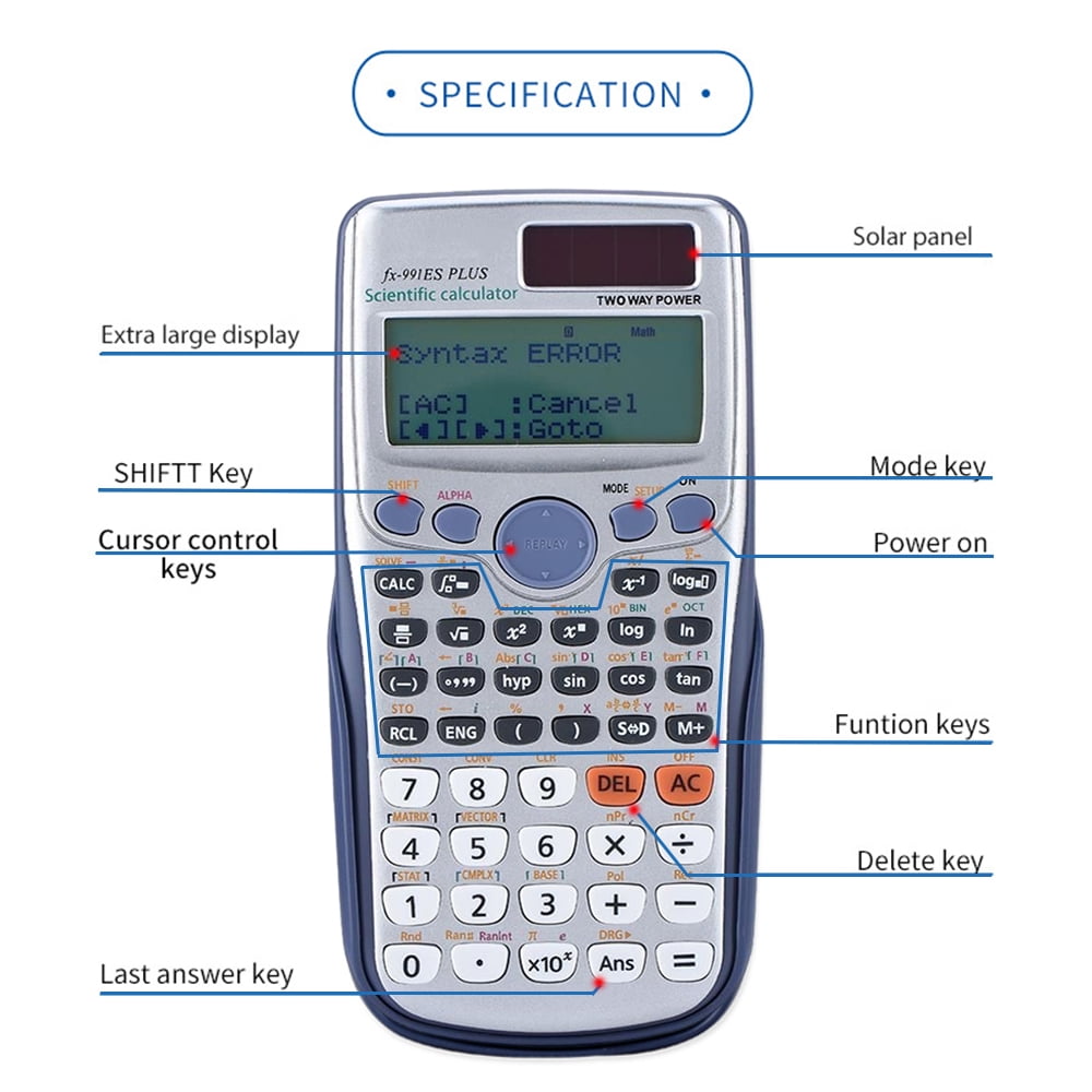 Casio FX 991ES PLUS Graphing Calculator Black