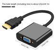 thumbnail image 4 of Muyoka Adaptador HDMI a VGA HDMI macho a VGA convertidor hembra Adaptador de cable de audio de 9 pulgadas para PC Muyoka Hogar, 4 of 7