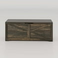 thumbnail image 4 of Craftian 47.2" Farmhouse Storage Bench with 2 Safety Hinges, Wooden Storage Chest - Brown, 4 of 9