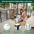 thumbnail image 4 of FXW Homeplus Unleashed Indoor Dog Playpen - Stress-Free and Safe Play, Heavy Duty 45 Inch 12 Panels Dog Pen for Large Dogs, Black│Patented, 4 of 6