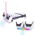 thumbnail image 3 of Horizontal Stand for PS5 Slim with Cooling Fan & Controller Charging Station, RGB Light Base, 3-Speed Adjustable Fan, PlayStation 5 Slim Accessories, 3 of 9