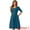 Lake Blue, variant on DARING DIVA V Neck Half Sleeve Swing Vintage Dress XS Lake Blue