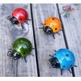 thumbnail image 2 of Morttic Metal Ladybugs Garden Wall Art Decorative Outdoor Wall Sculptures Set of 4, 2 of 6