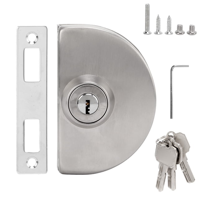 Cerradura de Puerta Corrediza Jadeshay de Vidrio Barra de Seguridad Acero Inoxidable 10-12 mm