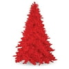 7.5' Pre-Lit Christmas Tree, Red