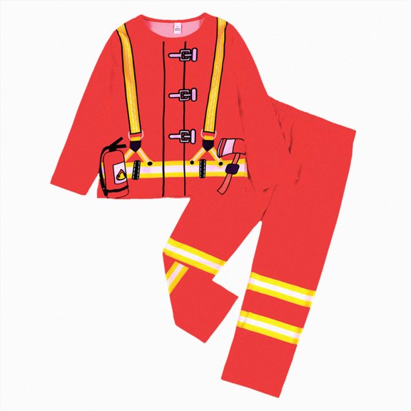 larppty Toddler Boys Space Pajamas Glow in the Dark Graphic Sleepwear Kids Cotton Pjs Clothes 3T(Orange,2-3 Years)