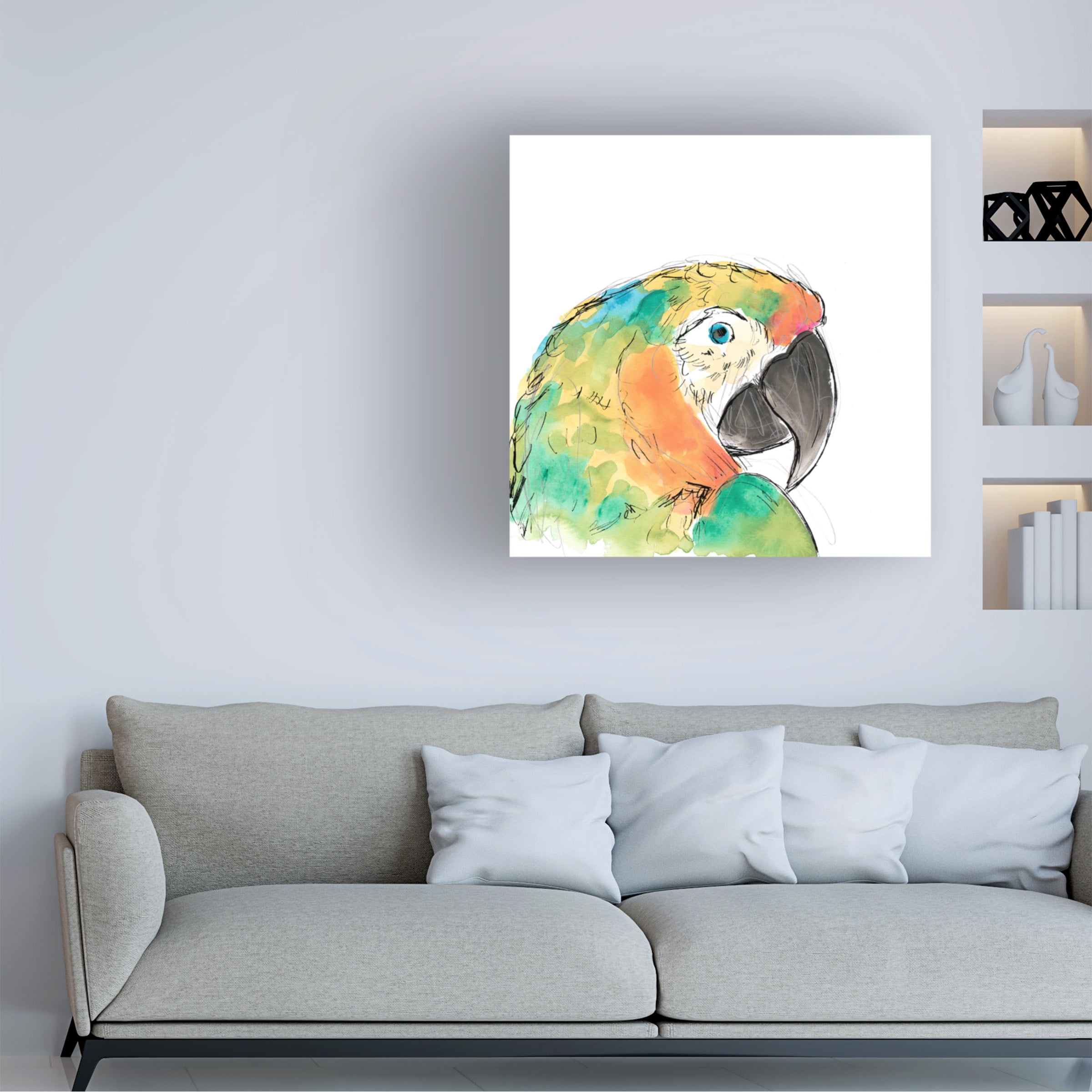 June Erica Vess 'Tropical Bird Portrait IV' Canvas Art