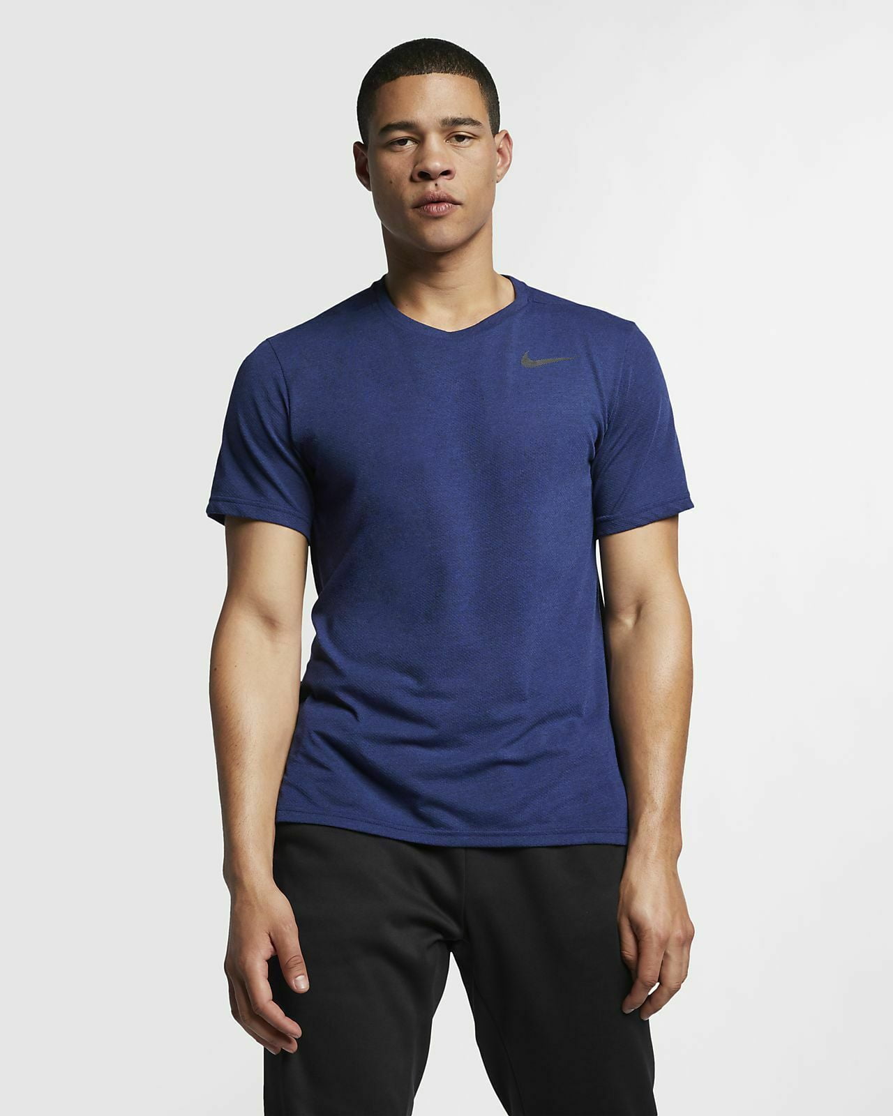 Nike Breathe Blue Men's Running Training Shirt M - Walmart.com