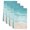 Teal Green, variant on Navy Blue Coastal Kitchen Towels Set of 4, Waves Summer Beach Ocean Sea Absorbent Dish Towels for Kitchen, Microfiber Hand Towel, Quick Drying Tea Towel for Cleaning Decorative Dishcloths