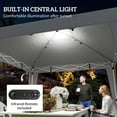 thumbnail image 4 of Outsunny 10 x 10 ft Pop Up Canopy Tent with Central Light, UPF 50+, 4 of 10