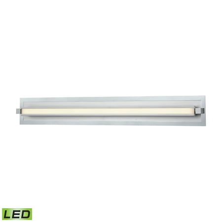 

Kiara 1-Light Vanity Sconce in Frosted and Polished Nickel and Satin Aluminum - Integrated LED