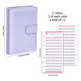 thumbnail image 3 of Ruiboury PU Leather Notebook Binder Clear Binder Budget Envelope Pockets Purple, 3 of 6