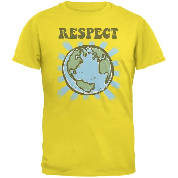 Earth Day - Respect Earth Yellow Youth T-Shirt - Youth Large