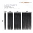 thumbnail image 5 of Extensiones de cabello Aison Black Clip en cabello humano real, 85 g, 5 of 5