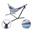 thumbnail image 6 of Pure Garden 400lb Capacity 2 Person Double Hammock with Stand, Blue Stripe, 6 of 8