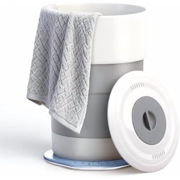 Towel Warmer, 23L Towel Warmer Bucket with Time Setting, Auto Shut-Off, Retractable Portable, Fits Up to Two Large Towels, Bathrobes, Blankets, PJ's and More