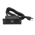 thumbnail image 2 of Recessed Power Strip 2 AC Outlets 2 USB Ports Furniture Desktop Embedded Power Socket 1.5m Cable US Plug 125V, 2 of 7