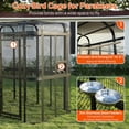 thumbnail image 3 of Walnest Large Walk-in Cage 77-inch Heavy Duty Bird Cage Outdoor Diamond Grid Aviary Parrot Cage with 2 Feeding Bowls Black, 3 of 4