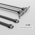 thumbnail image 5 of Cable Deflector USB3.1 19PIN/TYPE-E una TYPE-C Chasis Madre Frontal C Bit PCI Cable Plano Corto de 10 Gbps A-80 Cm, 5 of 5