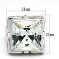 thumbnail image 2 of Luxe Jewelry Designs Women's Rhodium Plated Sterling Silver Ring with CZ - Size 6, 2 of 2