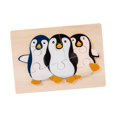 thumbnail image 1 of Rompecabezas de animales de madera para y niñas, juguetes educativos de desarrollo para pequeños, rompecabezas de aprendizaje en forma Pingüino Baoblaze Rompecabezas, 1 of 7