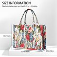 thumbnail image 3 of Large Capacity Tote Bag,Pioneer Flower Floral Print Pattern Handbag Fashion Luxury Tote Bag,15.7"x13"x 5.1" Inches,Laptop Compatible, 3 of 6