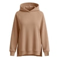 thumbnail image 4 of Trwkzve Long sleeve Hoodie Womens With Hood Sweatshirts Khaki M, 4 of 7