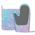 thumbnail image 3 of Kll Fantasy Gradient Oven Gloves And Pot Holders Grill Gloves - Oven Gloves And Pot Holders, Non-Slip Cooking Gloves With Recycled Pads, 3 of 9