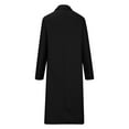 thumbnail image 5 of Herrnalise Women's Double Breasted Pea Coat Winter Mid-Long Trench Coat with Belt Black,S, 5 of 5