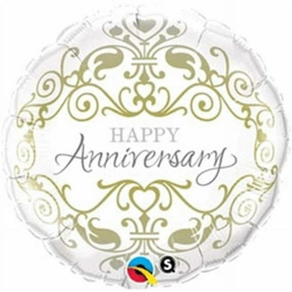 Pioneer Balloon Company Anniversary Classic Foil Balloon, 18", Multicolor