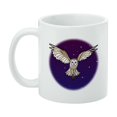 thumbnail image 3 of Barn Owl Flying in Night Sky White Mug, 3 of 4