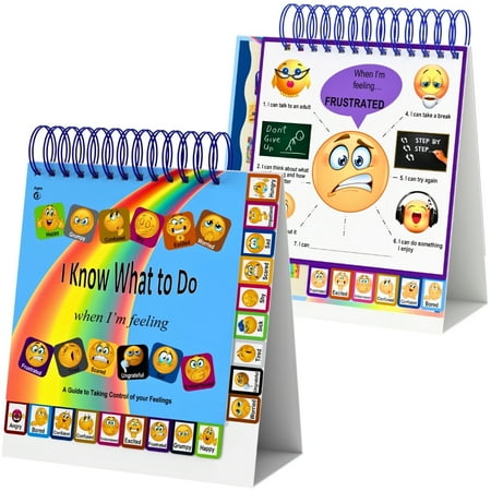 I Know What to Do Flipbook: Emotions Chart for Kids; Autism Learning Materials; Feelings Chart to Identify Feelings and Make Positive Choices; Emotions Wheel; Calm Down Corner Supplies